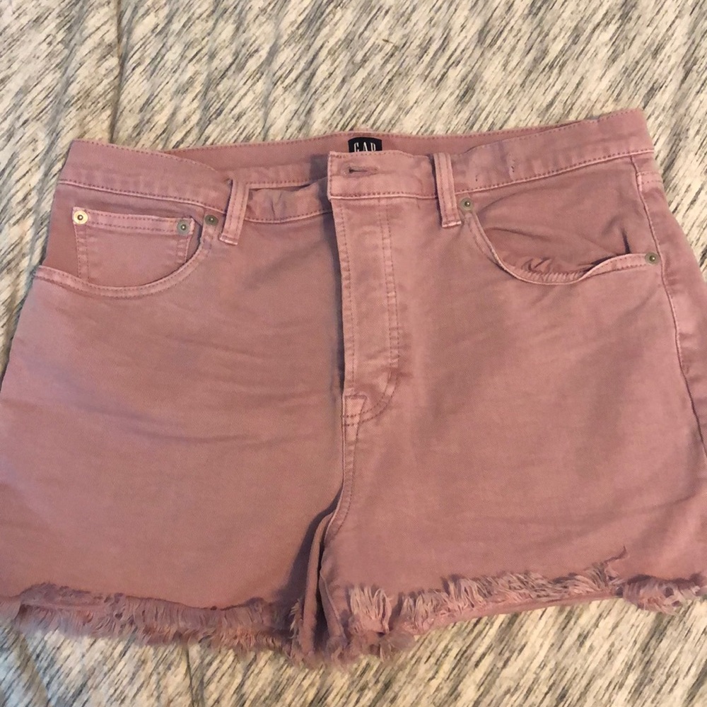 Gap fringe shorts